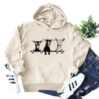 6801-Sand Hoodie (Black font) / S