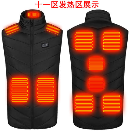 New (single control area 9, double control area 9) intelligent constant temperature carbon braze heating vest S-6XL