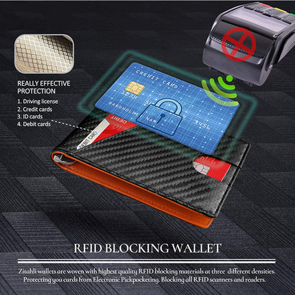 Amazon ultra-fiber leather gold clip wallet foreign trade carbon fiber wallet men's wallet wallet business wallet