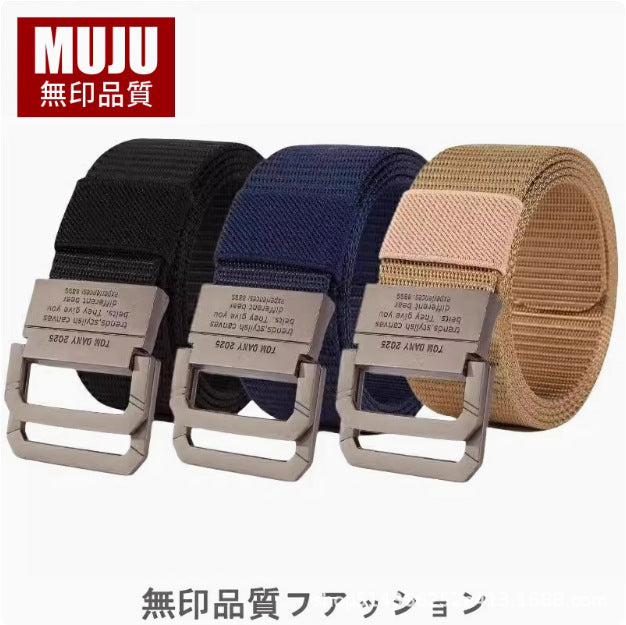 【Cross-Border Dropshipping】Casual Versatile Men's Leather Belt, Thickened Military Training Student Versatile Belt for Pants