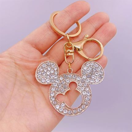 [Clearance specials] Cross-border European and American alloy diamond-encrusted cute animal keychain car pendant bag pendant