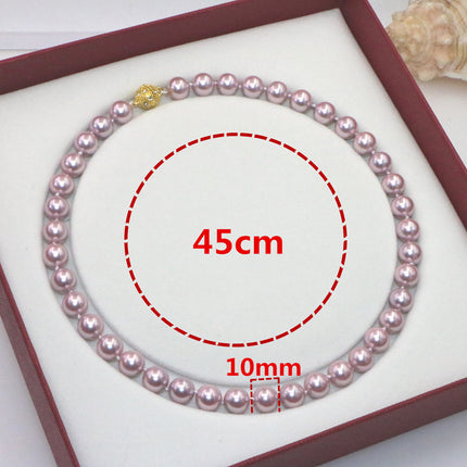 Shijia Pearl Necklace Women's High-grade Magnetic Buckle Exquisite Woolen Chain Retro Elegant All-match Niche Chain