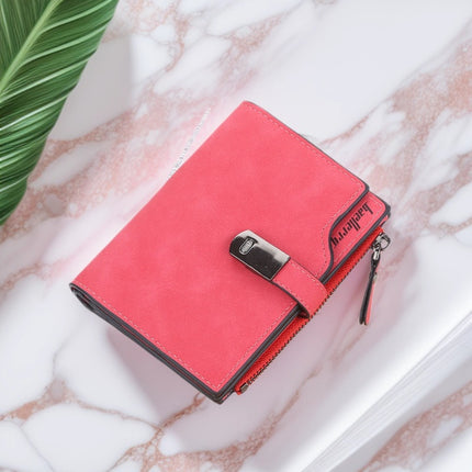 Baellerry New Women's Pu Imitation Leather 80% off K-Style High-End Multi-Card Slot Zipper Women's Short Coin Purse
