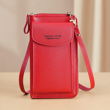 Factory wholesale small shoulder messenger bag Korean women's mobile phone bag multi-function large capacity coin purse mini bag