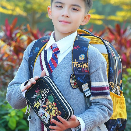 Schoolbag Primary School Students Grade One, Two and Three Boys and Girls Children Super Light Ridge Bag Backpack for 6-12 Years