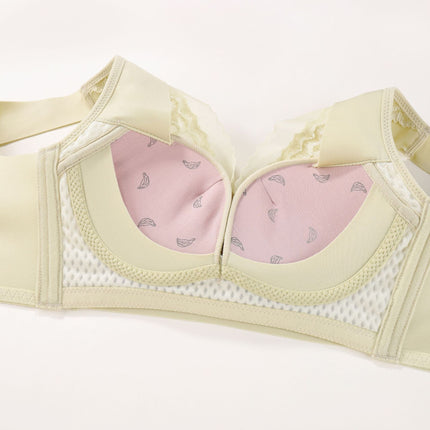 Thin Upper and Thick Lower Non-magnetic New Style Comfortable Underwear without Steel Rings for Women Gathering and Tucking Paramilis Skin-friendly Breathable Adjustable Bra