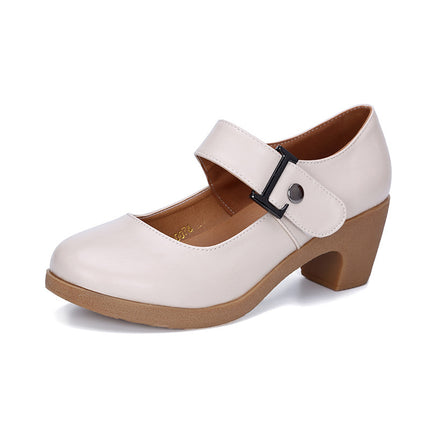 Factory direct sales dance shoes wholesale round head modern square dance shoes ladies mother shoes cross-border products 2025