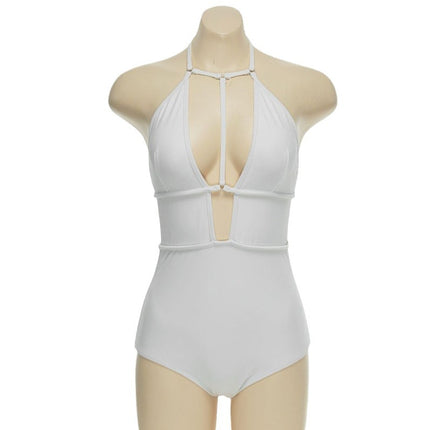 Cross-border wholesale swimsuit female one-piece sexy backless ins Net red fairy fan explosions trembles bubble hot spring swimsuit
