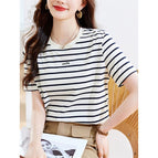 【little smile】white stripes / S below 47.5kg