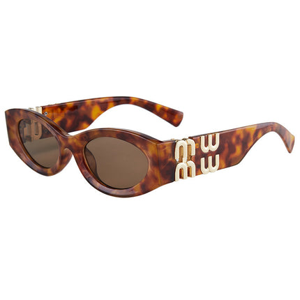 Cross-Border Popular Miuji Letter Cat-Eye Sunglasses Ky2 Sexy Female European and American Style High-End Retro Fashion Sunglasses