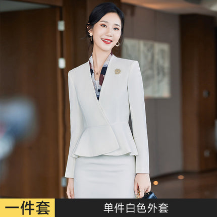 light blue Suit suit Women's Autumn Jewelry Store Workwear Case Field Customer Service Work Clothes Formal Business Wear Autumn