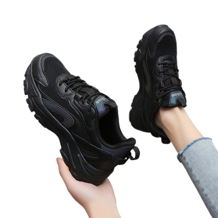 Cloth Shoes for Women in Spring, Breathable, Lightweight, Soft-Soled, All-Black Sports Shoes, Non-Tiring Work Shoes for Mothers