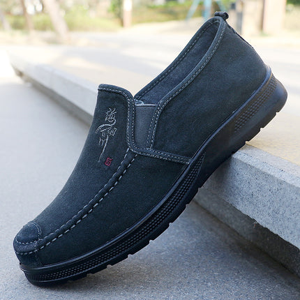 2025 Spring Polyurethane Men's Shoes Old Beijing Cloth Shoes Canvas Shoes Men's Sports and Casual Shoes Breathable Work Shoes