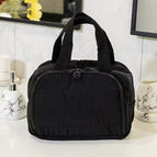 Premium four-compartment makeup bag [black] / 31*19*21