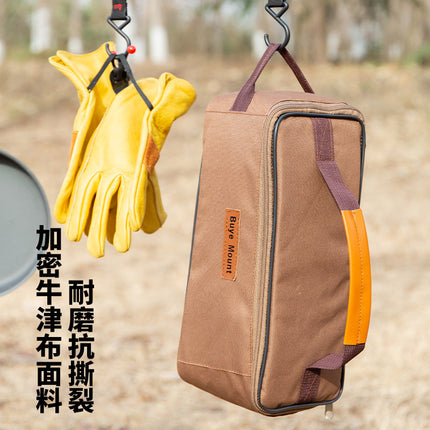 Outdoor Camping Toiletry Bag Tool Kit Storage Bag Portable Tableware Ground Peg Stove Ground Peg Wind Rope Camping Tote Bag