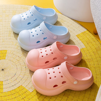 Qida Shun Outdoor Clogs for Women, High-Heeled Sandals for Girls, Beach Shoes, Summer DIY Garden Shoes