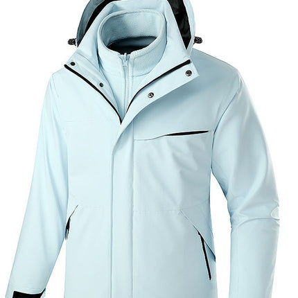 Three-In-One Men's Hooded Detachable Waterproof and Windproof Mountaineering Jacket Three-In-One Jacket
