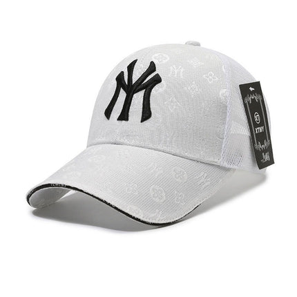 Four-Season Sunshade Baseball Cap Unisex Fashion Versatile Wide-Brim Face-Slimming Duckbill Cap Trendy Letter Deep Crown Hat