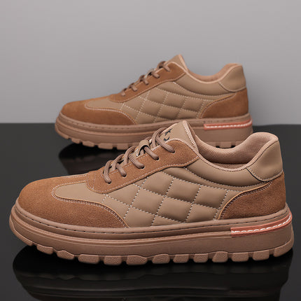 Autumn and Winter New Men's Shoes Vintage Fashion All-match fleece-lined Warm Men's Casual Shoes Outdoor Hiking Non-slip Sneakers