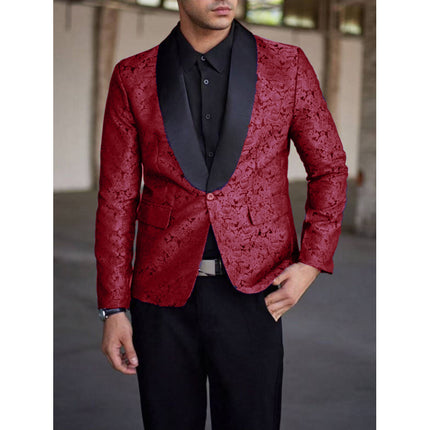 Cross-Border Green Fruit Collar Fancy Suit Nightclub Singer Groom Wedding Host Formal Wear Business Suit