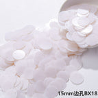 15mm side hole [small package 10g, about 100 pieces] / Bx18 matte white