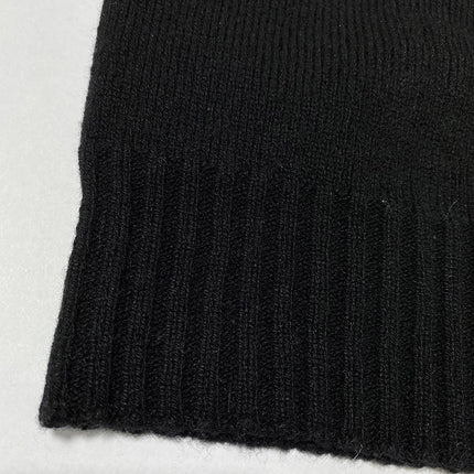 SUBHUMAN Men's Autumn and Winter Warm Knitted Wool Pullover Trendy Superman Corns Decorative Cold Dome Trendy Cap