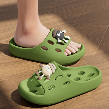 Bathroom Leaking Slippers for Women in Summer Indoor Home Use for Bathing Non-Slip Cut Out Quick-Drying Couple Non-Stinky Foot Sandals for Men