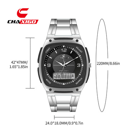 CHAXIGO fashion men's watch luminous waterproof alloy men's square electronic watch a generation of hair