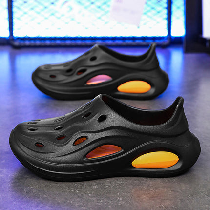 Hole Shoes Outdoor Wading Beach Shoes EVA Couples Baotou Driving Sandals Hole Shoes Garden Shoes Beach