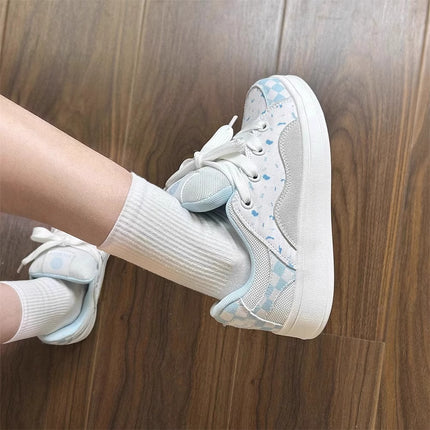 Original Korean-style Xiaozhong Blueberry Bread Shoes Women's Ins Trendy 2025 Spring New All-match Casual Sneakers for Students