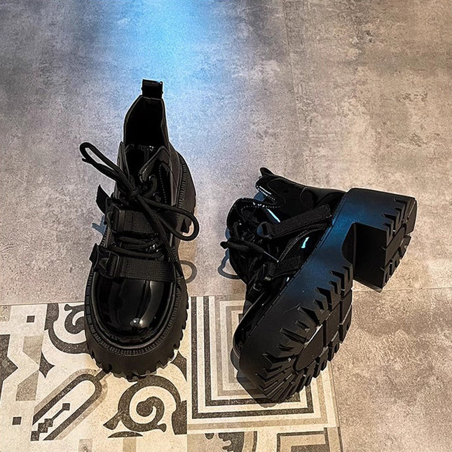 Z Black Boots Women's Autumn and Winter 2024 New Summer Versatile Thick-Soled Heightening Street Motorcycle Short Boots Trbottomy