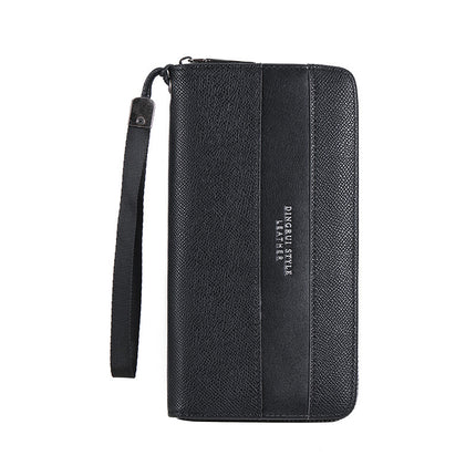 Cross-border wallet new men's high-end mobile phone bag zipper palm print multi-card coin purse men's card bag business