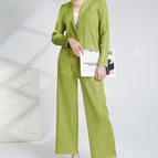 grass green / Coat Pants suit