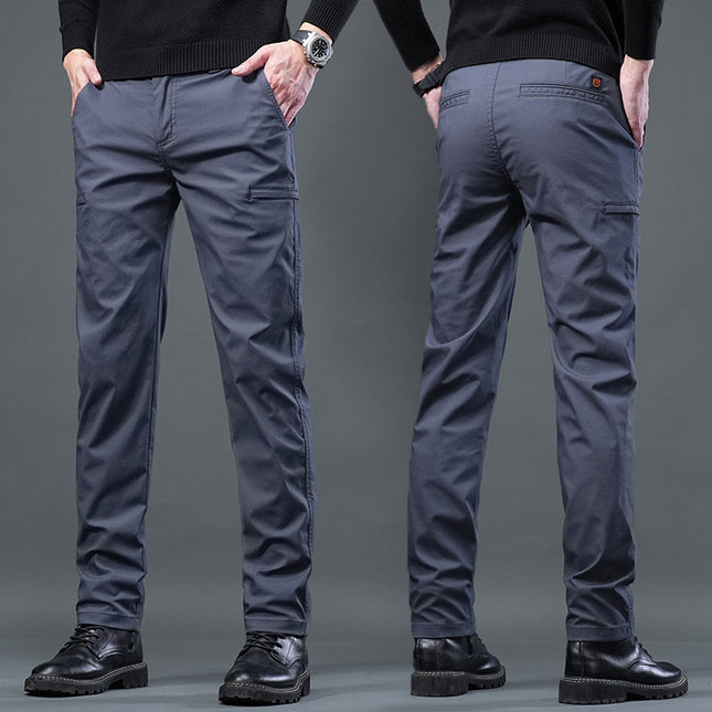 Dropshipping 2025 New Spring and Autumn Men's Casual Pants Slim Straight Versatile Business Dress Pants