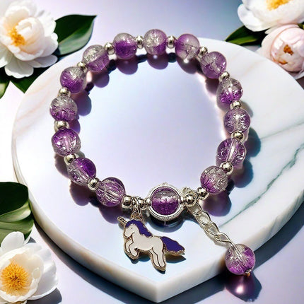 New Chinese-Style Ancient Beaded Elastic String Bracelet, Sweet Girl's Glass Bracelet, Night Market Stall, Cross-Border Live Broadcast Jewelry