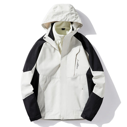 1818 Explosions Outdoor Leisure Couple fleece-lined Thickened Removable Hooded Jacket Coat Cold-proof Warm-keeping