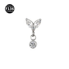 Teeth m0.9 / Round diamond pendant silver (head only)