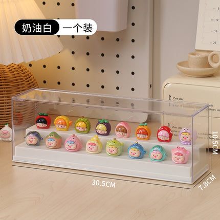 Cute Display Box Blind Box Display Rack Storage Small Ornaments Hand-Made Display Cabinet Acrylic Transparent Dust-Proof Storage Box