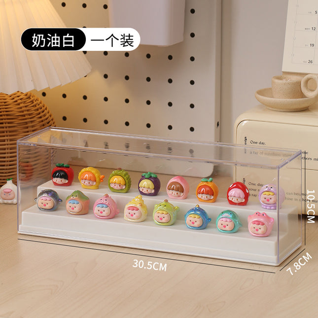 Cute Display Box Blind Box Display Rack Storage Small Ornaments Hand-Made Display Cabinet Acrylic Transparent Dust-Proof Storage Box