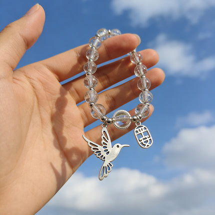 New Chinese-Style Ancient Beaded Elastic String Bracelet, Sweet Girl's Glass Bracelet, Night Market Stall, Cross-Border Live Broadcast Jewelry
