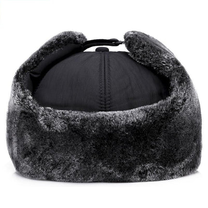 Autumn and winter Lei Feng hat men's warm hat for the elderly thickened fleece-lined winter foreign trade cross-border winter knitted hat wholesale