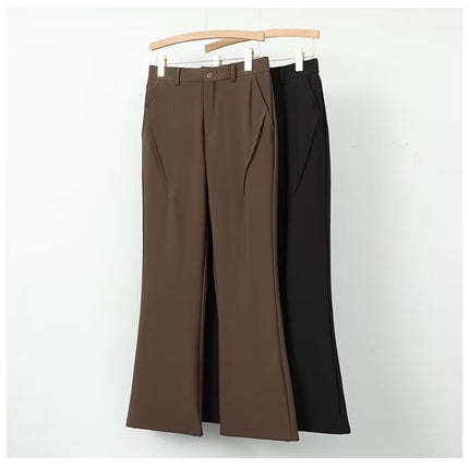 Spring and Autumn American Style Cleanfit High-End Pure Color Pants Men's Slimming Look Extended Business Casual Suit Pants