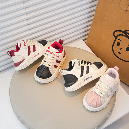 Autumn 2025 New Children's Leather Soft-soled sneaker All-match Casual Board Shoes for Boys and Girls sneaker