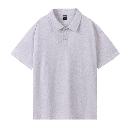 260 grams of heavy 32 double yarn cotton fashion lapel short sleeve POLO shirt men's and women's street trend can be customized