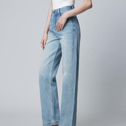 High-Quality 2026 Women's Jeans for Spring, Light Luxury Texture, Premium Denim Fabric, Fashionable Slimming High-Waisted Straight-Leg Pants in Three Colors