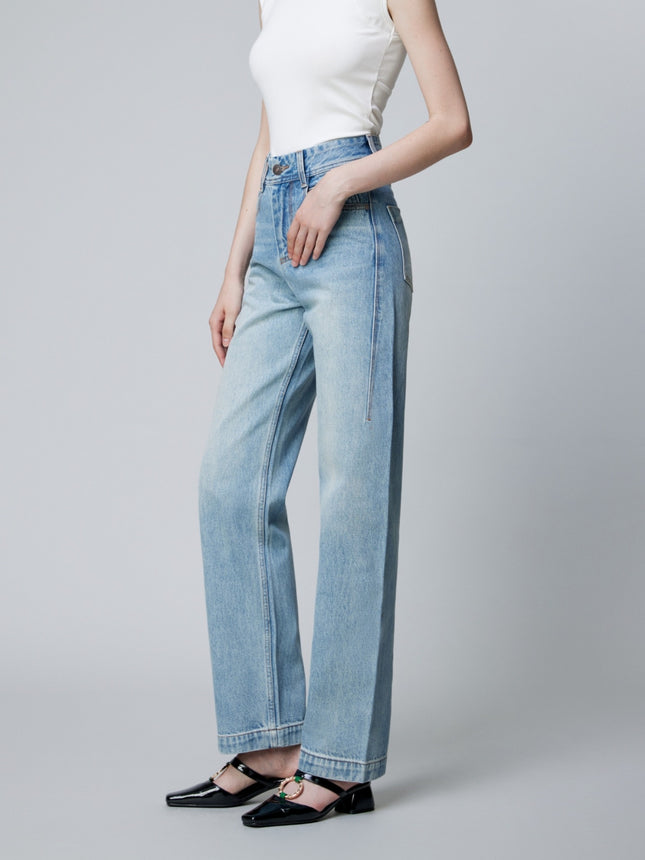 High-Quality 2026 Women's Jeans for Spring, Light Luxury Texture, Premium Denim Fabric, Fashionable Slimming High-Waisted Straight-Leg Pants in Three Colors