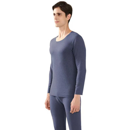 2025 New Cashmere Silk Underwear for Women, Double-Sided Brushed Fleece-Lined Thermal Tops and Pants Set for Men, Seamless Wholesale