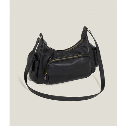 2025 New Arrival Large Capacity Trendy Underarm Multi-Pocket Bags Retro Shoulder Bag Ins Hot Girls Korean-style Cross-border