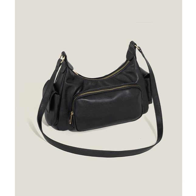 2025 New Arrival Large Capacity Trendy Underarm Multi-Pocket Bags Retro Shoulder Bag Ins Hot Girls Korean-style Cross-border