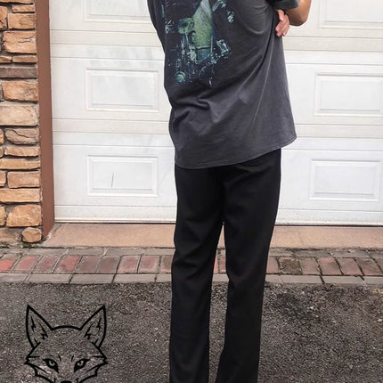 2025 Summer New Japanese Style Casual Versatile Flared Suit Pants Solid Color Scimitar Pants Drapey Wide-Leg Floor-Length Pants